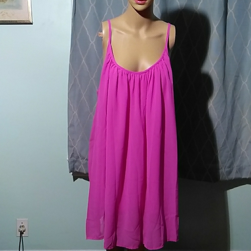 Hot pink large summer dress